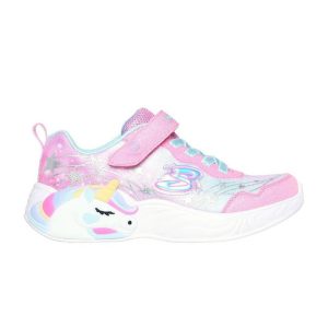 Skechers Παιδικά Sneakers με Φωτάκια Ροζ