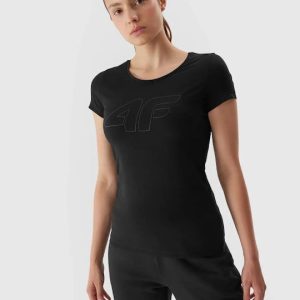 4F Γυναικείο T-shirt Μαύρο