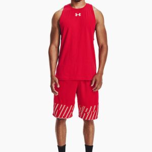 Under Armour Baseline Ανδρική Μπλούζα Αμάνικη Κόκκινη
