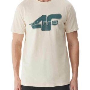4F Ανδρικό T-shirt Κοντομάνικο Λευκό