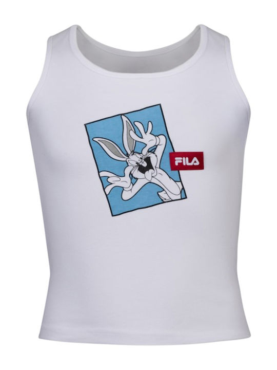 Fila Παιδική Καλοκαιρινή Μπλούζα Αμάνικη Λευκή