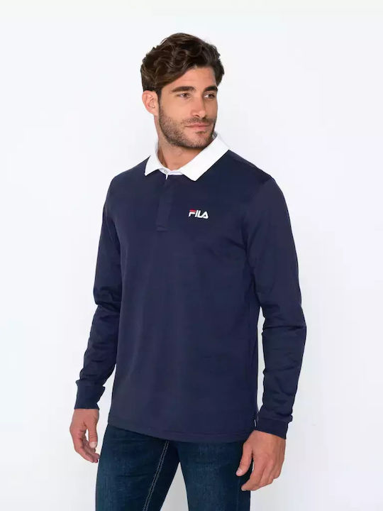 Fila Mel Ανδρικό T-shirt Navy Μπλε Μονόχρωμο