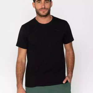 Fila Ανδρικό T-shirt Μαύρο Μονόχρωμο