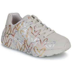 Skechers Παπούτσι Παιδικό Για Κορίτσι - Uno Lite Metallic Love - 314067L-NTMT - Beige