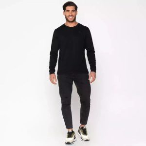 Fila Orlando Ανδρική Μπλούζα Μακρυμάνικη Μαύρη
