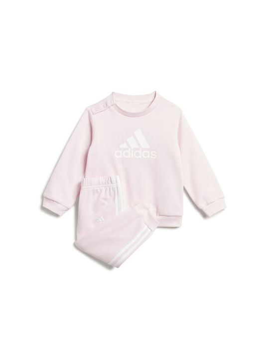 adidas Παιδικό Σετ Φόρμας Ροζ 2τμχ Badge Sport French Terry