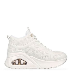 Skechers UNO Γυναικεία Μποτάκια Λευκά