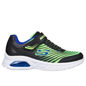 Skechers Microspec Max II Παιδικό Αθλητικό Παπούτσι Μαύρο-Πράσινο (403930L-BBLM)