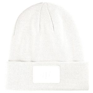 4F Beanie Ανδρικός Σκούφος Πλεκτός σε Λευκό χρώμα