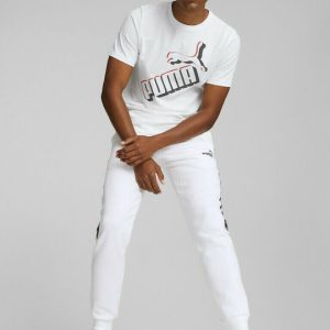 Puma Παντελόνι Φόρμας με Λάστιχο Λευκό