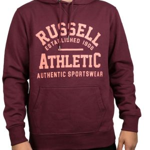 Russell Athletic Φούτερ με Κουκούλα Μπορντό