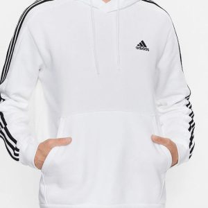 Adidas Essentials Fleece 3-Stripes Hoodie Ανδρικό Φούτερ με Κουκούλα (IJ6476)