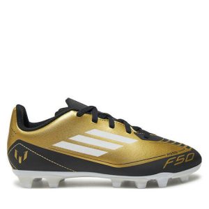 Adidas Παιδικά Ποδοσφαιρικά Παπούτσια F50 Club Fxg Messi με Τάπες Χρυσά