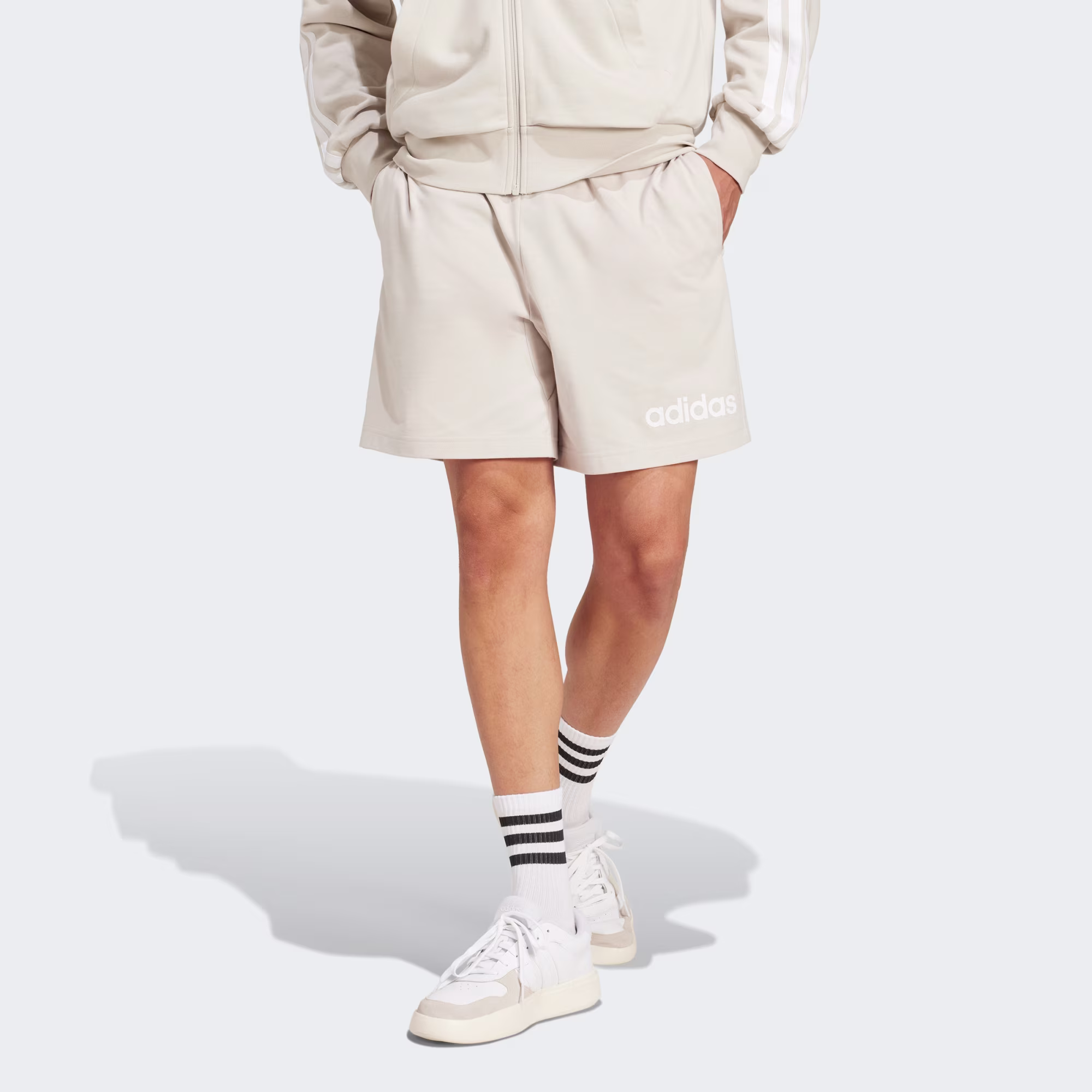 adidas Αθλητικό σορτς Essentials Linear JC9346 Μπεζ