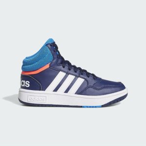Adidas Αθλητικά Παιδικά Παπούτσια Μπάσκετ Hoops Mid Dark Blue
