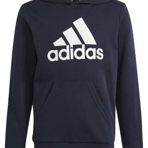 Adidas Παιδικό Φούτερ με Κουκούλα και Τσέπες Navy Μπλε