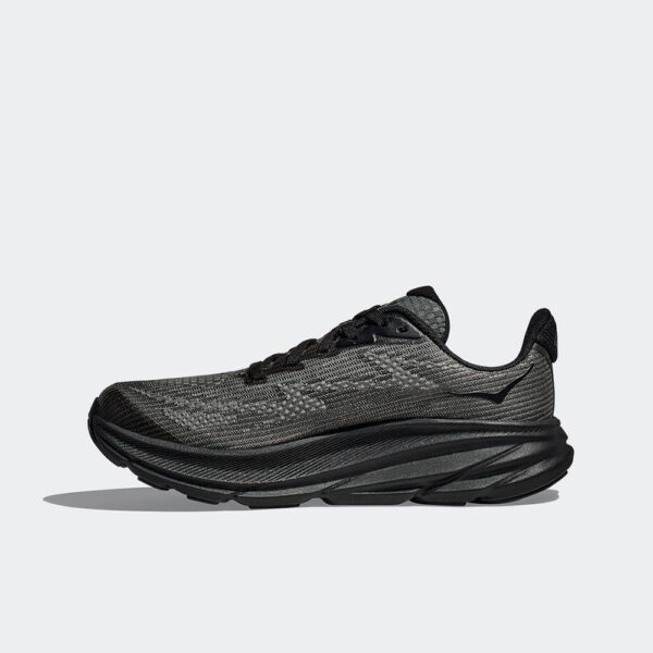 Hoka Clifton 9 Αθλητικά Παιδικά Παπούτσια Running με Κορδόνια ΜΑΥΡΟ - Image 8