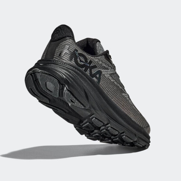 Hoka Clifton 9 Αθλητικά Παιδικά Παπούτσια Running με Κορδόνια ΜΑΥΡΟ - Image 2