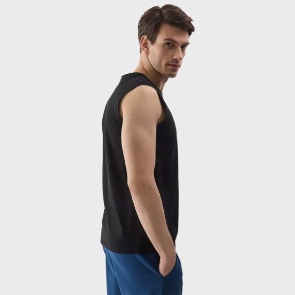4F Ανδρικό Αμάνικο Tank Top 4FWMM00TSLEM125-20S ΜΑΥΡΟ - Image 4