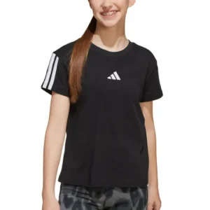 Παιδικό βαμβακερό μπλουζάκι adidas χρώμα: μαύρο, JJ0946