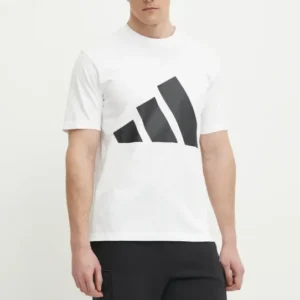 Βαμβακερό μπλουζάκι adidas Essentials ανδρικό,άσπρο
