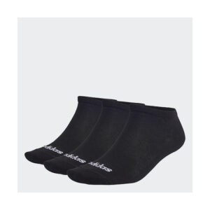 Adidas Thin Linear Low-Cut Αθλητικές Κάλτσες Μαύρες 3 Ζεύγη
