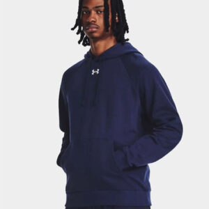 Under Armour Ανδρικό Φούτερ με Κουκούλα και Τσέπες Navy Μπλε