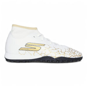 Skechers Παιδικά Ποδοσφαιρικά Παπούτσια Ψηλά Σάλας Λευκά